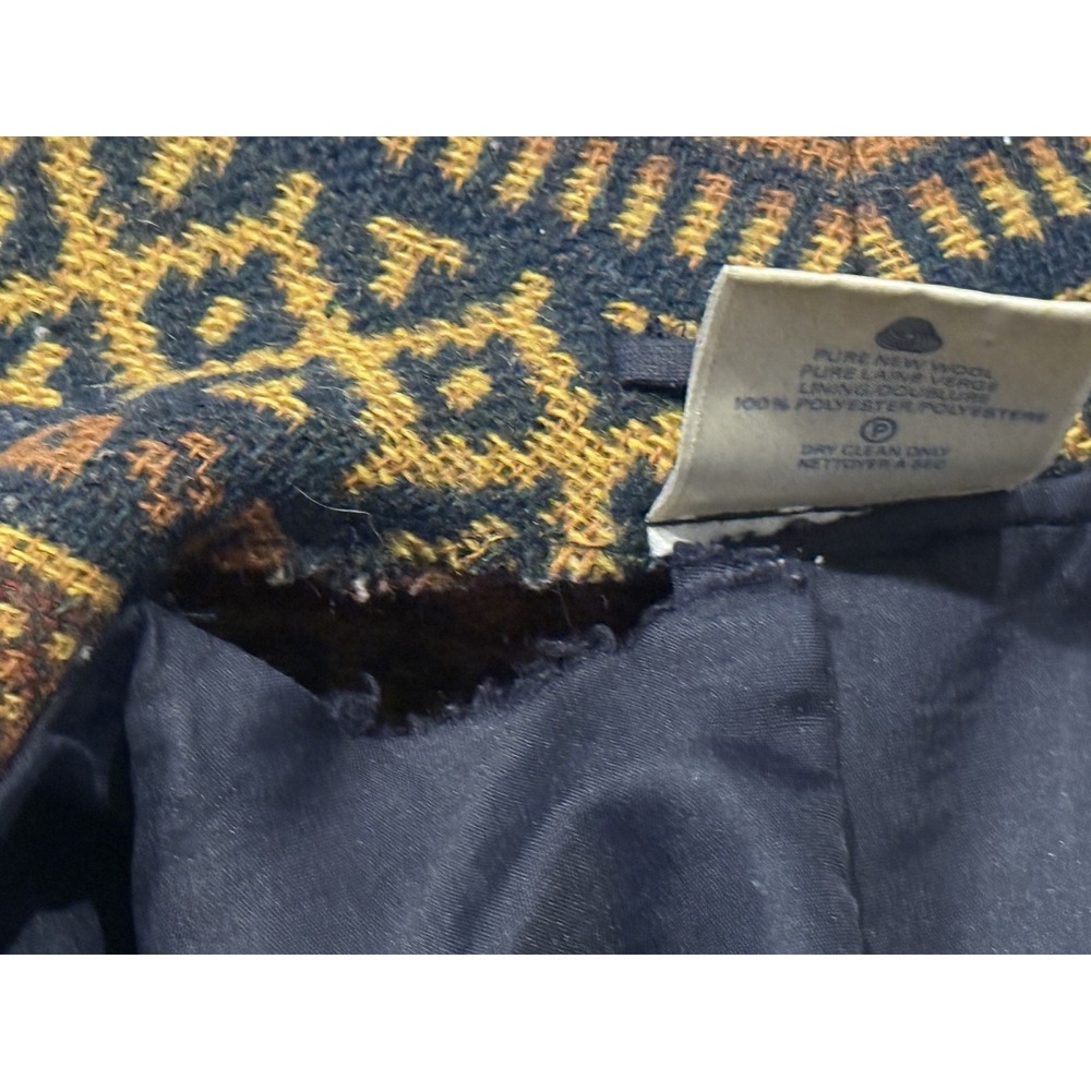 VTG Alexon Womens Sz 12 Wool Coat Lined Southwest‎ Aztec Blanket Great Britain - Picture 7 of 12